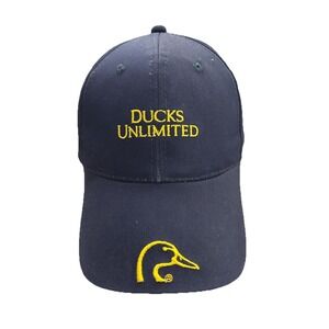 Ducks Unlimited Hat Cap Strap back Hunting Fishing Outdoors Nature‎ Blue Logos